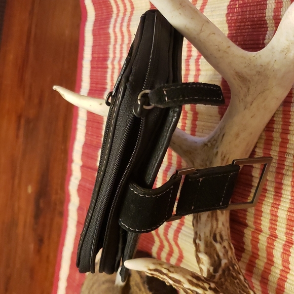 Small black leather foldable wallet - Picture 6 of 7